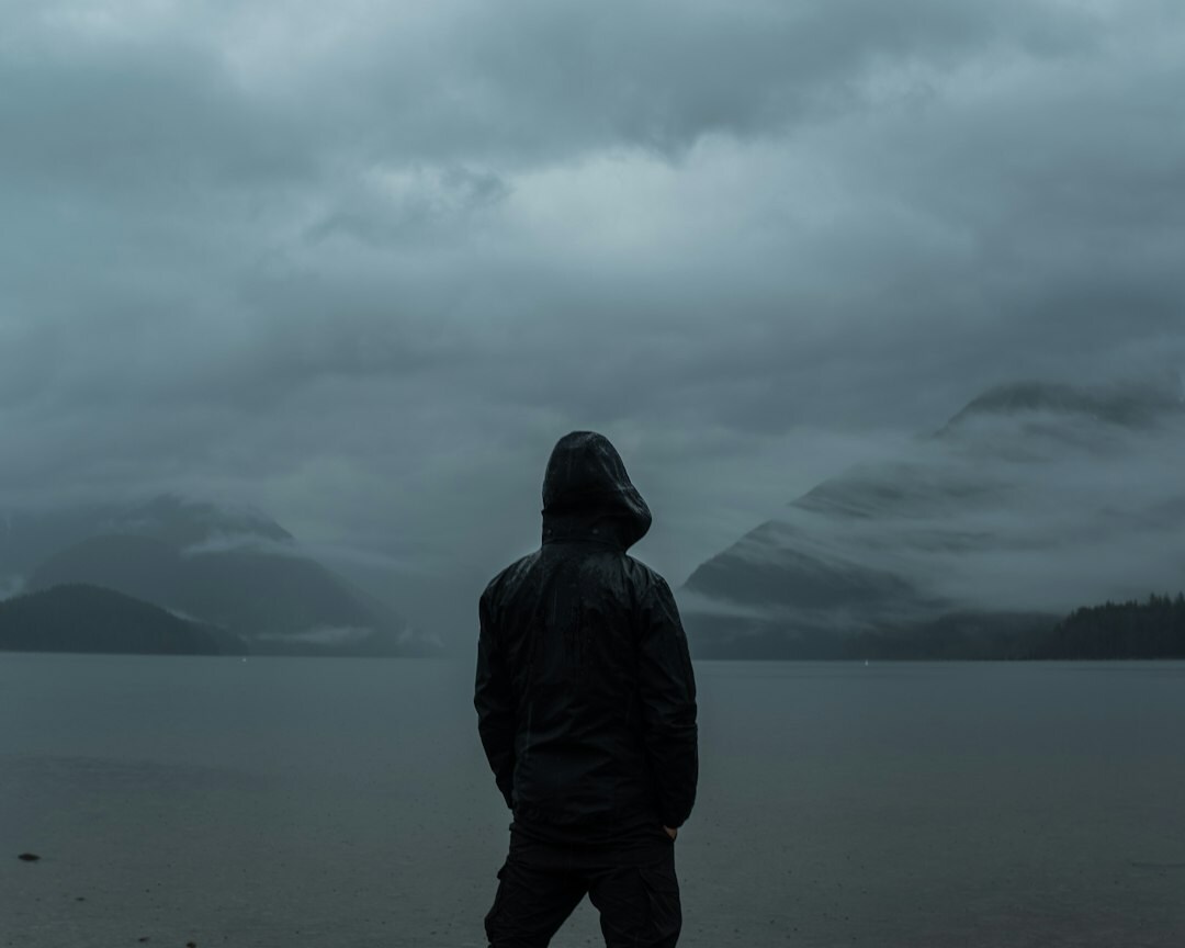mysterious antihero in rain